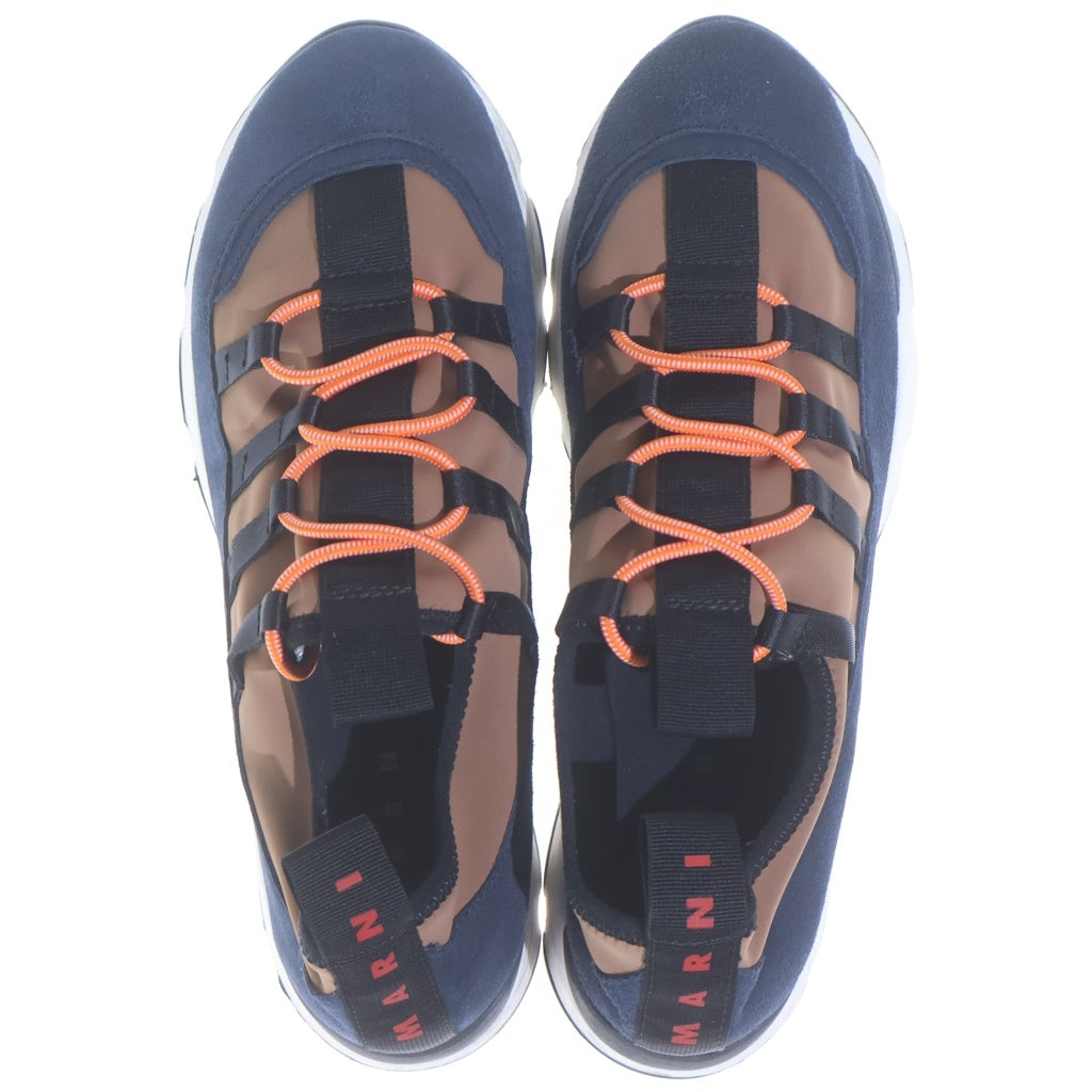 MARNI(マルニ) 26SS レースアップ スニーカー ブラウン/ネイビー SNZU019302