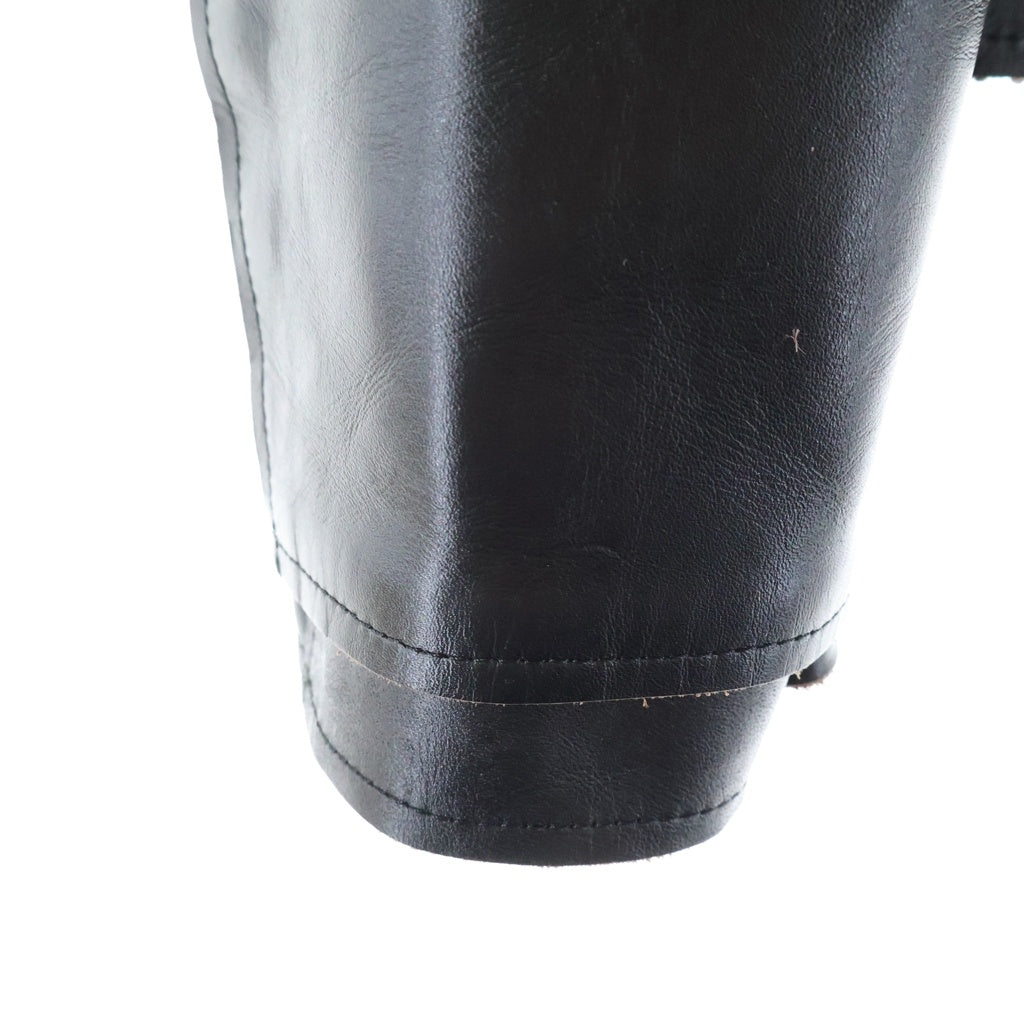 Sacai(サカイ) 25AW Leather Jacket フロントダブルジップ カウハイド ダブルライダース レザージャケット ブラック 25-03749M