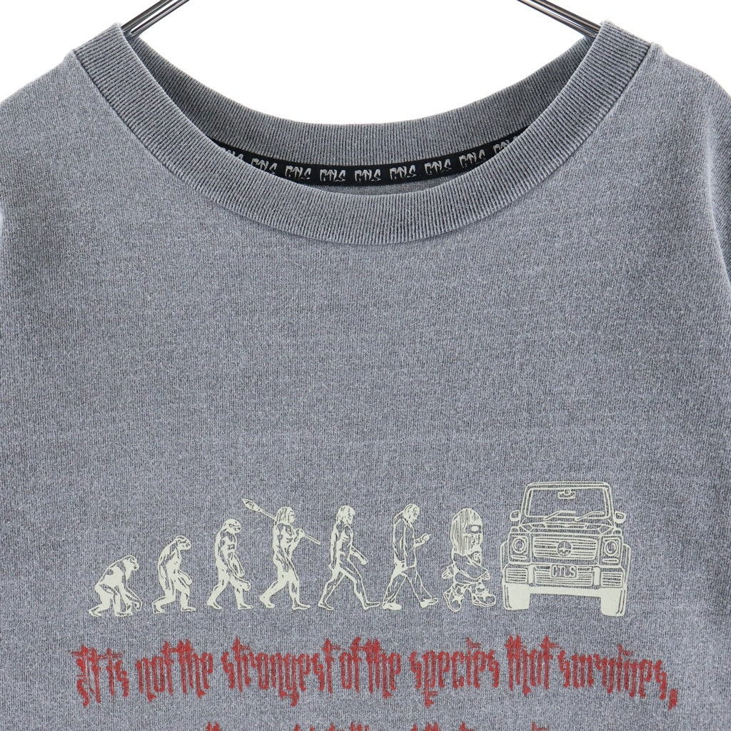 cvtvlist(カタリスト) ヘビーウェイト 両面プリント クルーネック半袖Tシャツカットソー グレー 2101090307