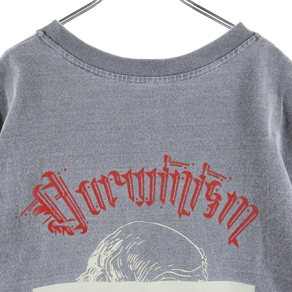 cvtvlist(カタリスト) ヘビーウェイト 両面プリント クルーネック半袖Tシャツカットソー グレー 2101090307