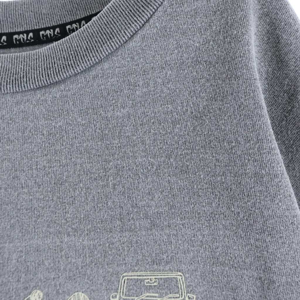 cvtvlist(カタリスト) ヘビーウェイト 両面プリント クルーネック半袖Tシャツカットソー グレー 2101090307