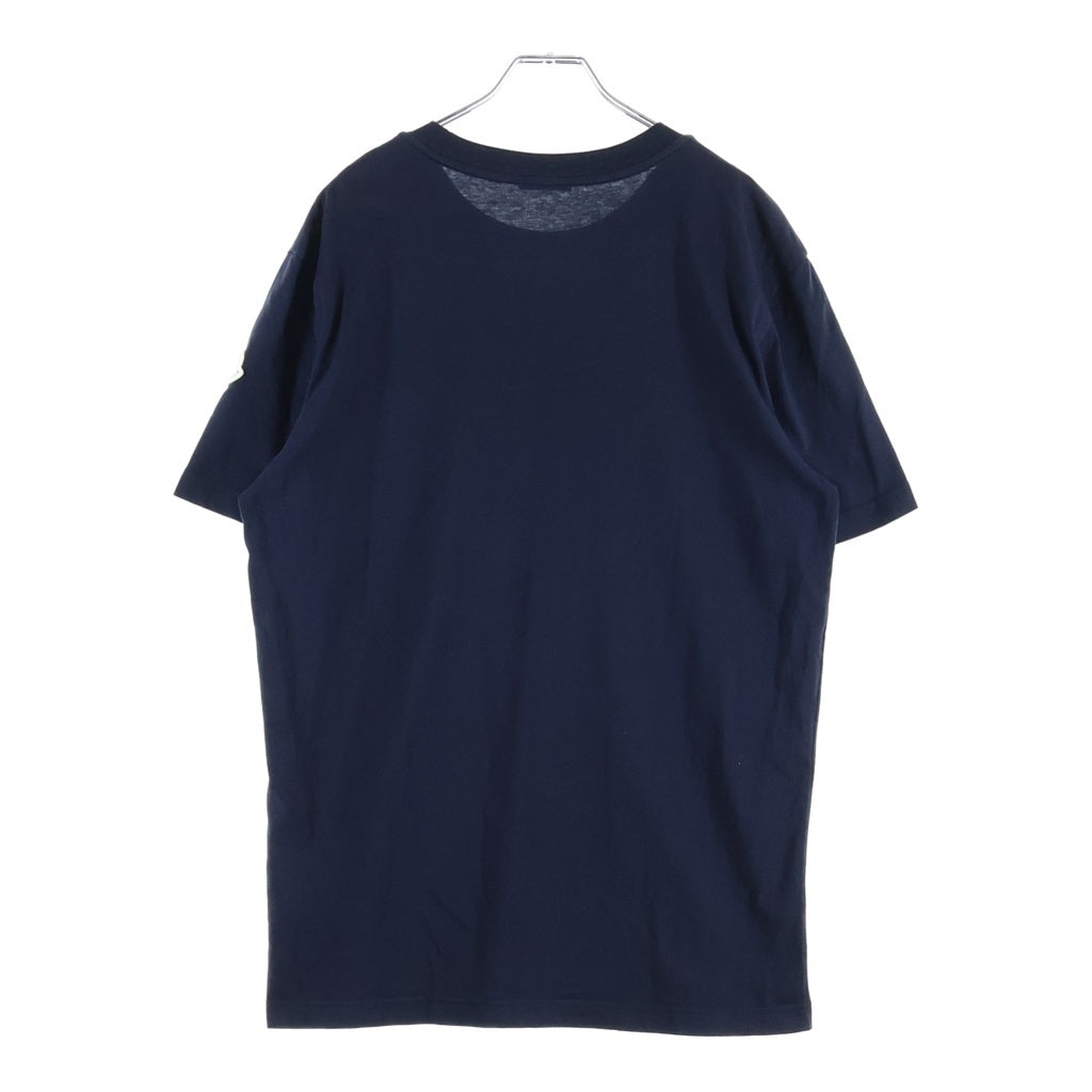 MONCLER(モンクレール) フロントロゴワッペン クルーネック半袖Tシャツカットソー ネイビー I20918C00004 8390T