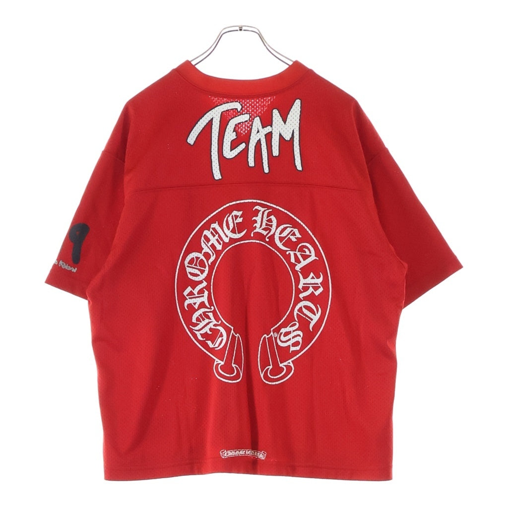 CHROME HEARTS(クロムハーツ) PPO FORM TEAM MESH WARM UP JERSEY TEE MATTY BOY プリントメッシュTシャツ レッド