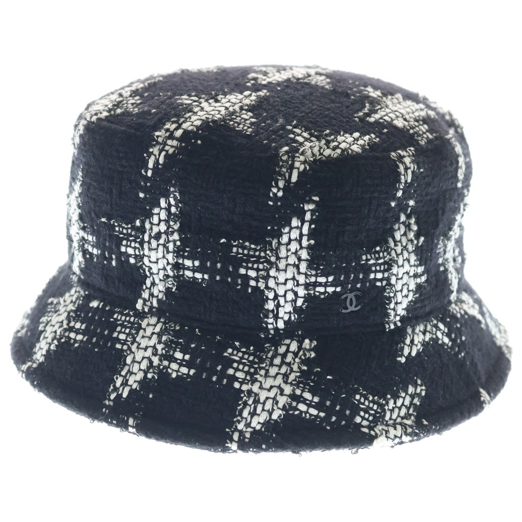 CHANEL(シャネル) Tweed Bucket Hat ツイードバケットハット ブラック/ホワイト レディース