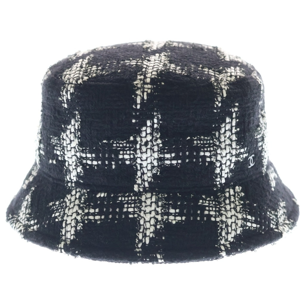 CHANEL(シャネル) Tweed Bucket Hat ツイードバケットハット ブラック/ホワイト レディース