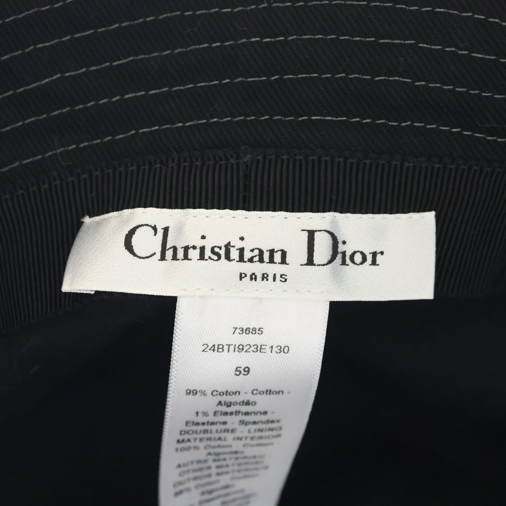 Christian Dior(クリスチャンディオール) UNION フロントプリント ボブハット ブラック/ホワイト レディース 24BTI923E130