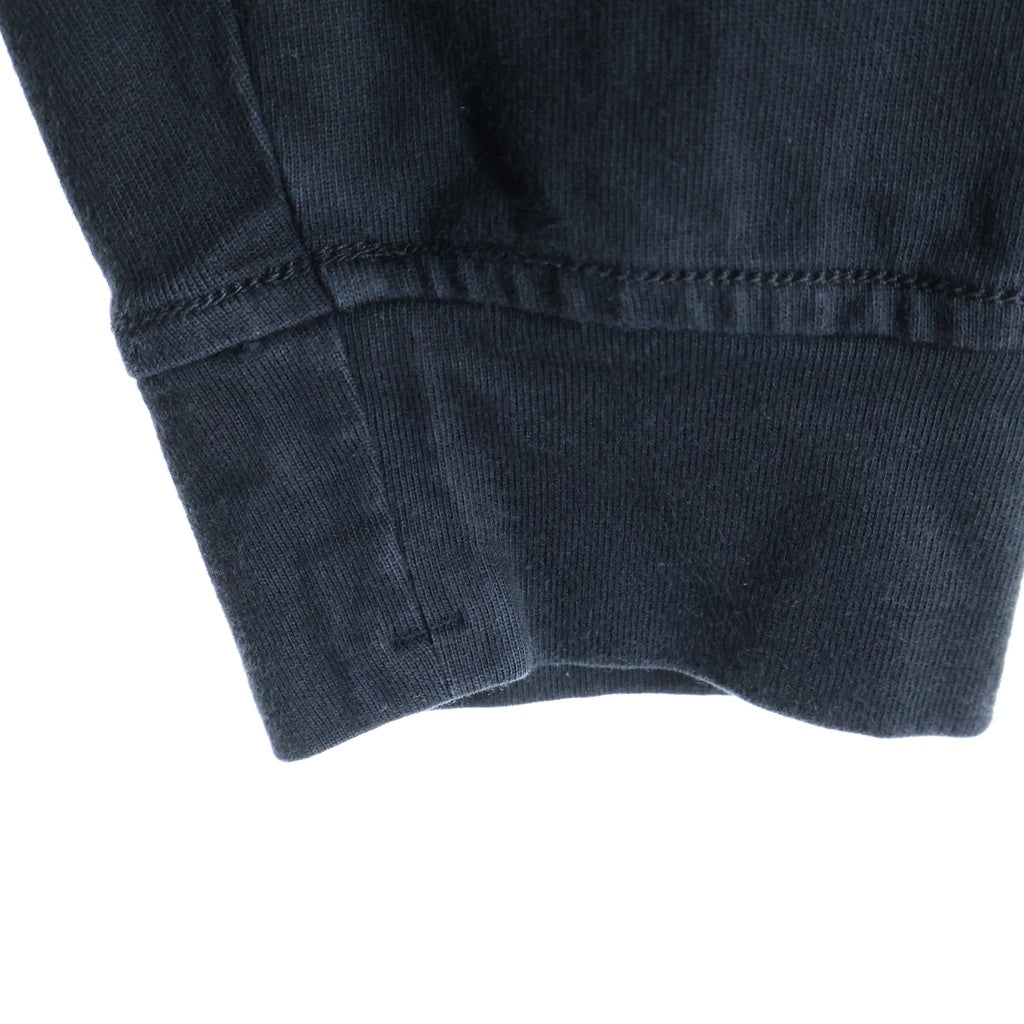 STONE ISLAND(ストーンアイランド) HEAVY COTTON JERSEY 袖ロゴパッチ付き クルーネック長袖Tシャツカットソー ブラック K1S156100043S0A50