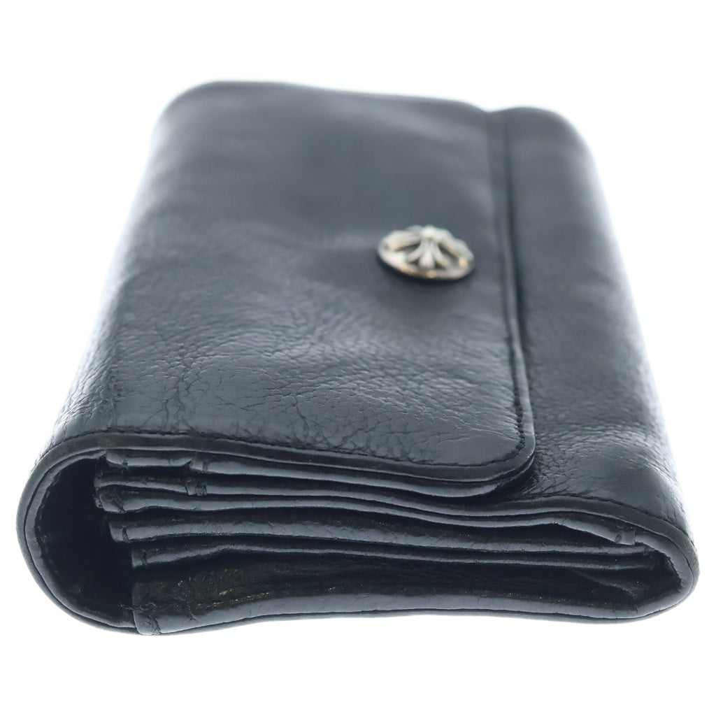CHROME HEARTS(クロムハーツ) JUDY CROSS BALL ジュディ クロス ボール ボタン レザーウォレット 長財布 ブラック