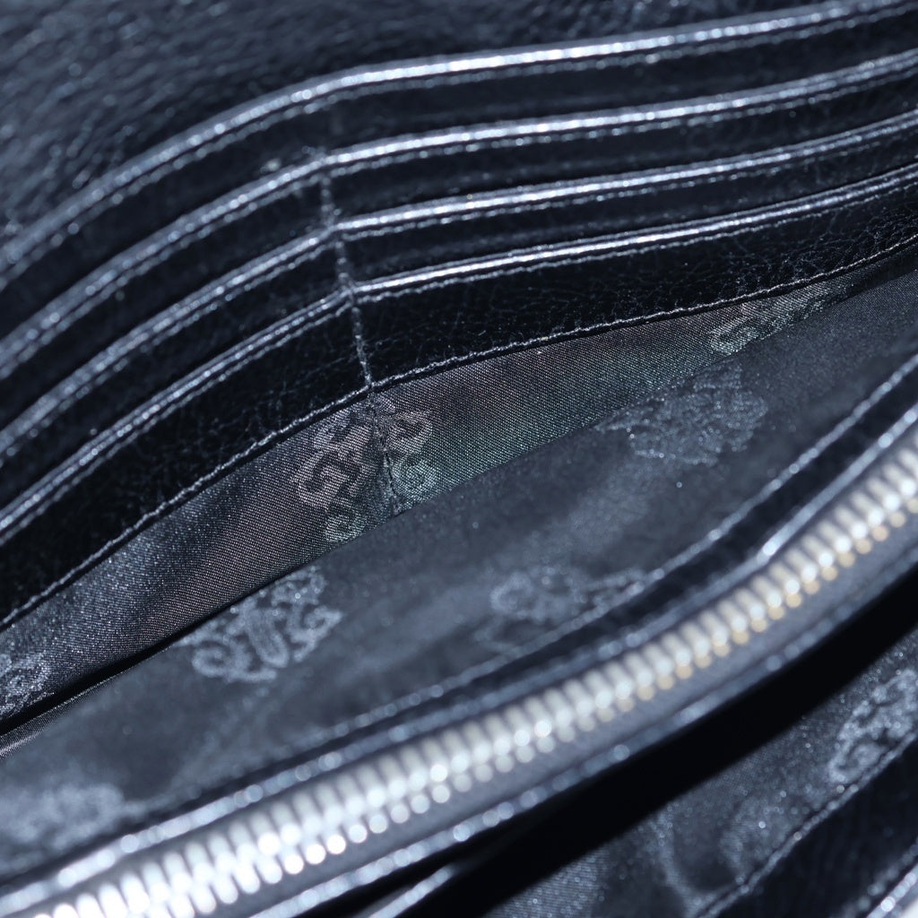 CHROME HEARTS(クロムハーツ) JUDY CROSS BALL ジュディ クロス ボール ボタン レザーウォレット 長財布 ブラック