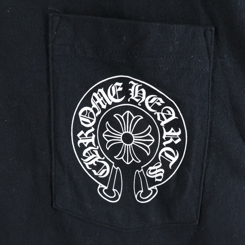 CHROME HEARTS(クロムハーツ) Honolulu Limited Horseshoe Tee ホノルル限定 ホースシュープリント クルーネック半袖Tシャツカットソー ブラック