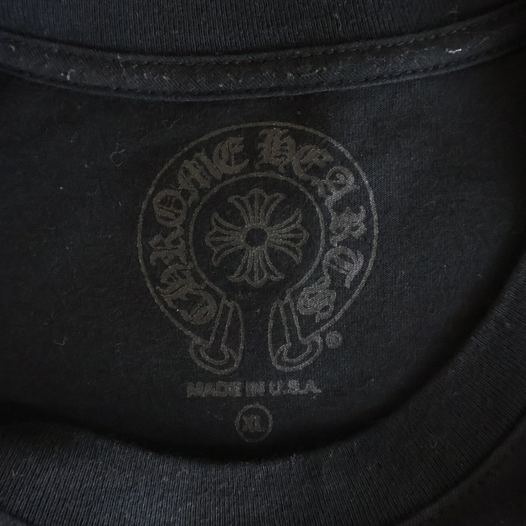 CHROME HEARTS(クロムハーツ) Honolulu Limited Horseshoe Tee ホノルル限定 ホースシュープリント クルーネック半袖Tシャツカットソー ブラック