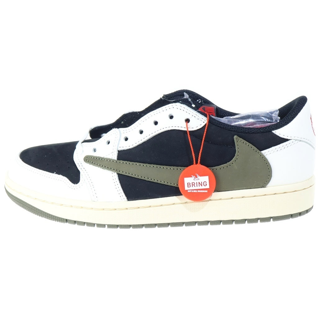 NIKE(ナイキ) ×Air Jordan 1 Low Medium Olive トラヴィススコット ウィメンズ エアジョーダン1 OG ミディアムオリーブ ローカットスニーカー カーキ US10.5/27.5.cm DZ4137-106 レディース
