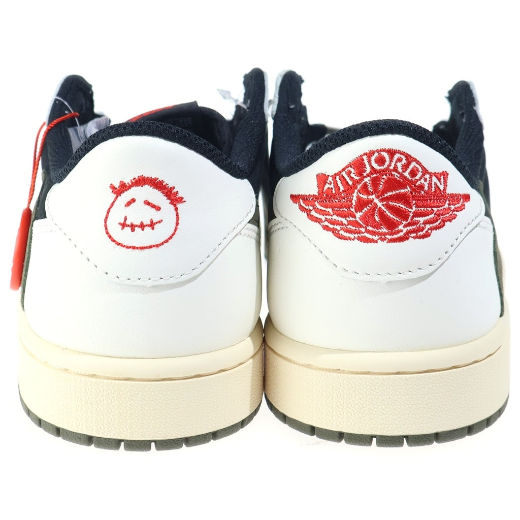 NIKE(ナイキ) ×Air Jordan 1 Low Medium Olive トラヴィススコット ウィメンズ エアジョーダン1 OG ミディアムオリーブ ローカットスニーカー カーキ US10.5/27.5.cm DZ4137-106 レディース