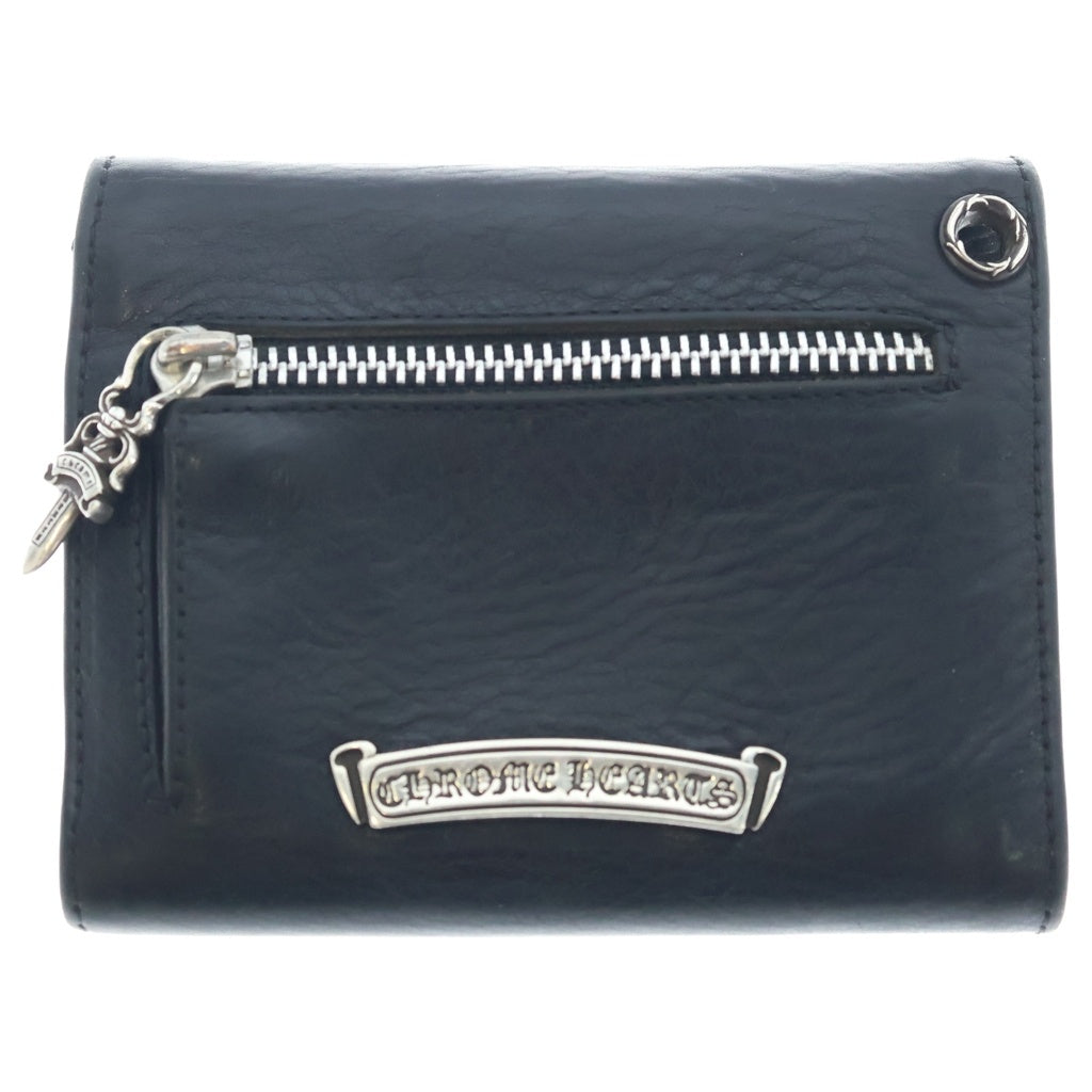 CHROME HEARTS(クロムハーツ) WAVE MINI ウェーブミニ レザーウォレット 財布 ブラック