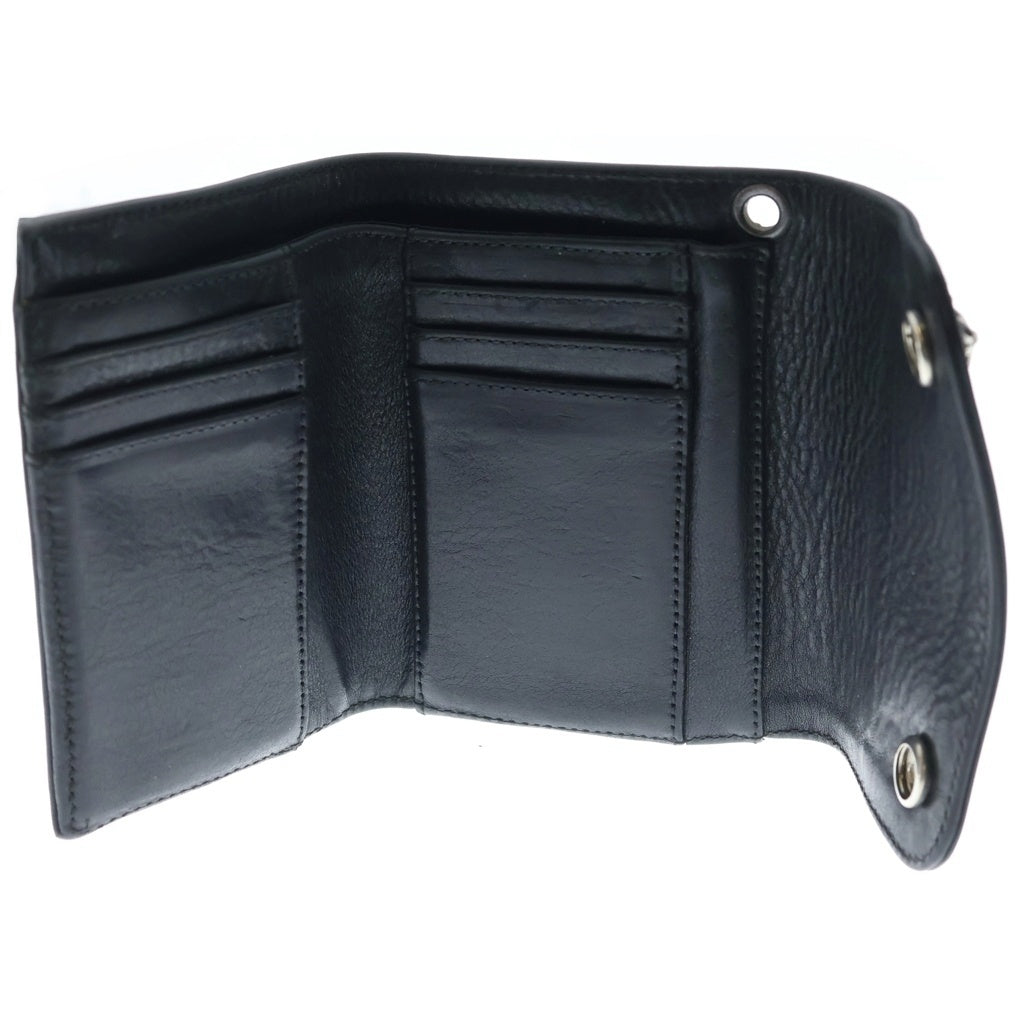 CHROME HEARTS(クロムハーツ) WAVE MINI ウェーブミニ レザーウォレット 財布 ブラック