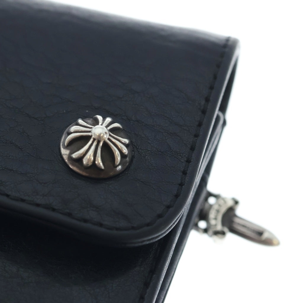 CHROME HEARTS(クロムハーツ) WAVE MINI ウェーブミニ レザーウォレット 財布 ブラック