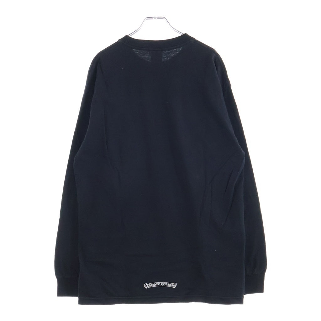CHROME HEARTS(クロムハーツ) OLD L/S TEE CHプラス刺繍 バックスクロール クルーネック長袖Tシャツカットソー ブラック/レッド