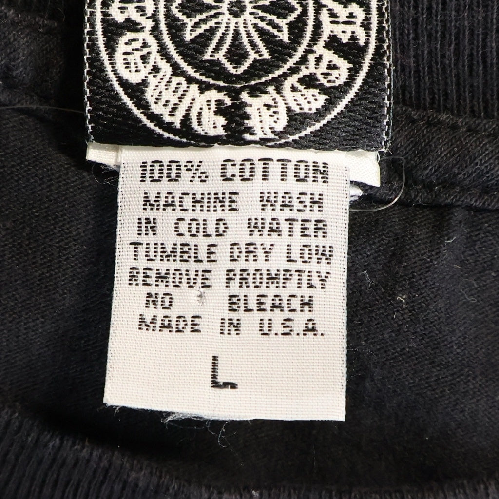CHROME HEARTS(クロムハーツ) OLD L/S TEE CHプラス刺繍 バックスクロール クルーネック長袖Tシャツカットソー ブラック/レッド