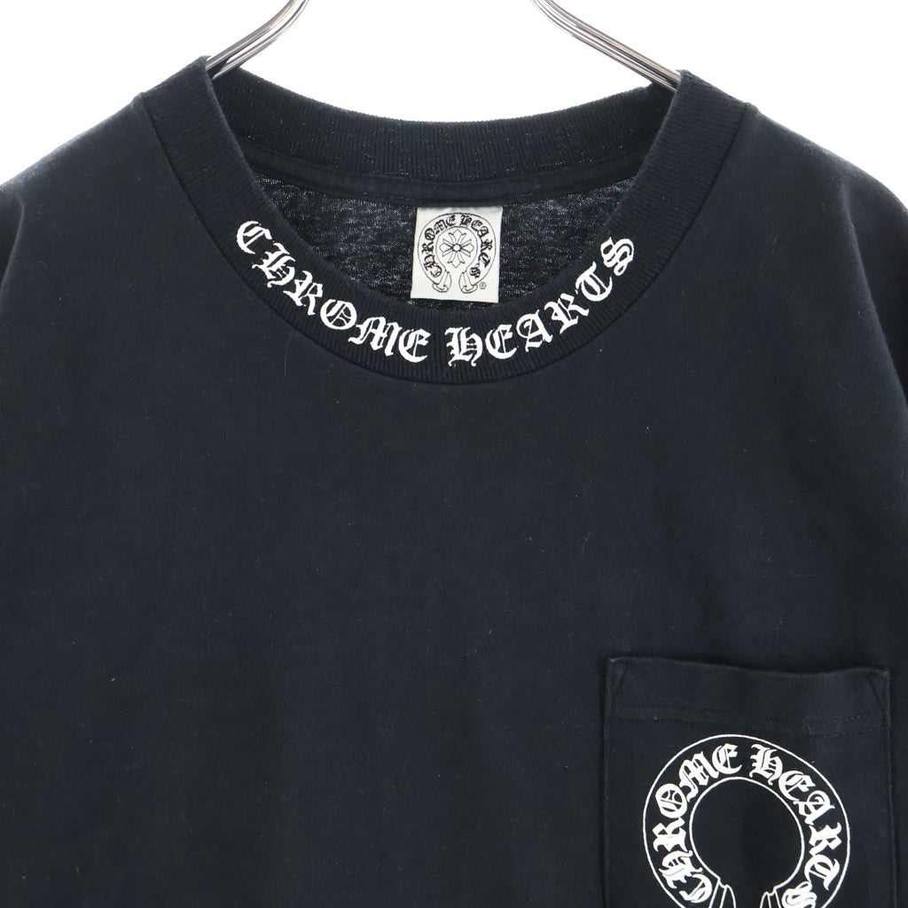 CHROME HEARTS(クロムハーツ) OLD FLORAL CROSS S/S TEE バックフローラルクロスプリント クルーネック半袖Tシャツカットソー ブラック