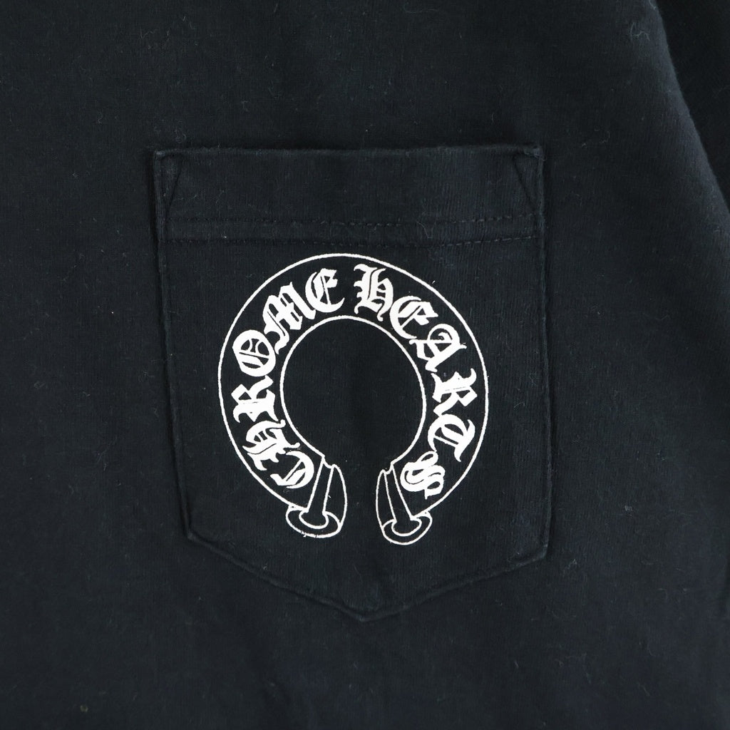 CHROME HEARTS(クロムハーツ) OLD FLORAL CROSS S/S TEE バックフローラルクロスプリント クルーネック半袖Tシャツカットソー ブラック