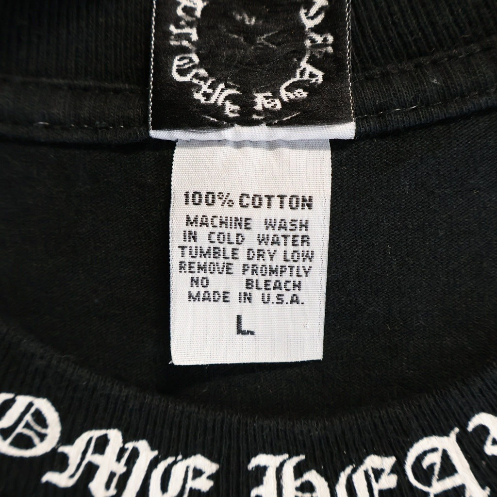 CHROME HEARTS(クロムハーツ) OLD FLORAL CROSS S/S TEE バックフローラルクロスプリント クルーネック半袖Tシャツカットソー ブラック