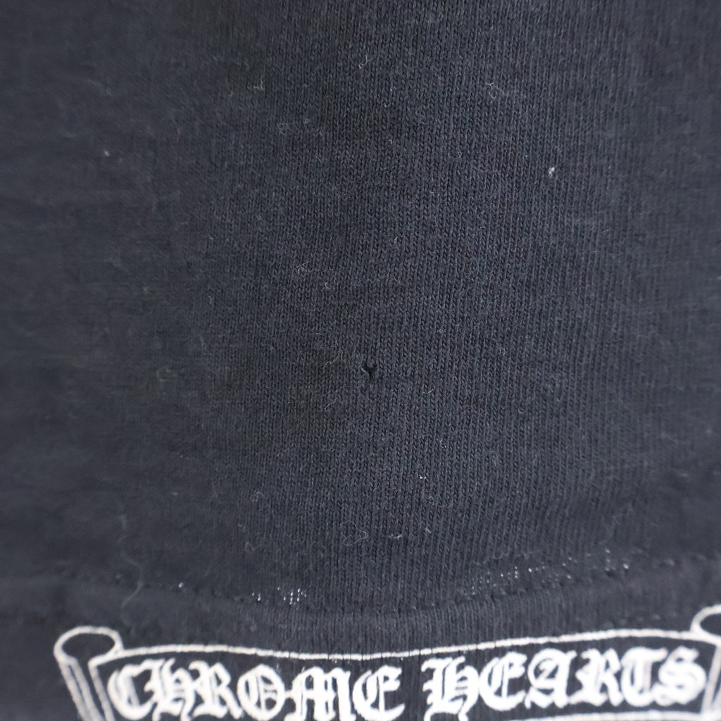 CHROME HEARTS(クロムハーツ) OLD VINE DAGGER LOGO ヴァインダガープリント クルーネック半袖Tシャツカットソー ブラック
