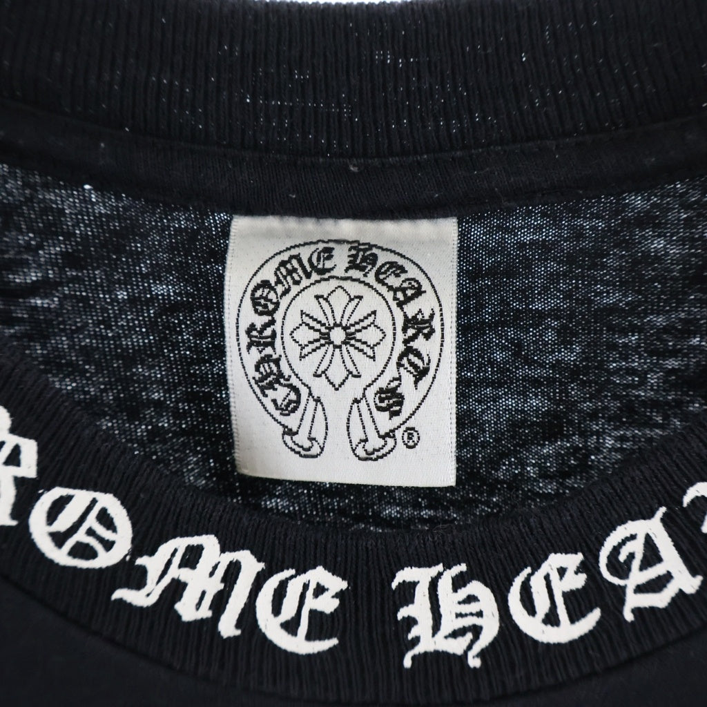 CHROME HEARTS(クロムハーツ) OLD VINE DAGGER LOGO ヴァインダガープリント クルーネック半袖Tシャツカットソー ブラック