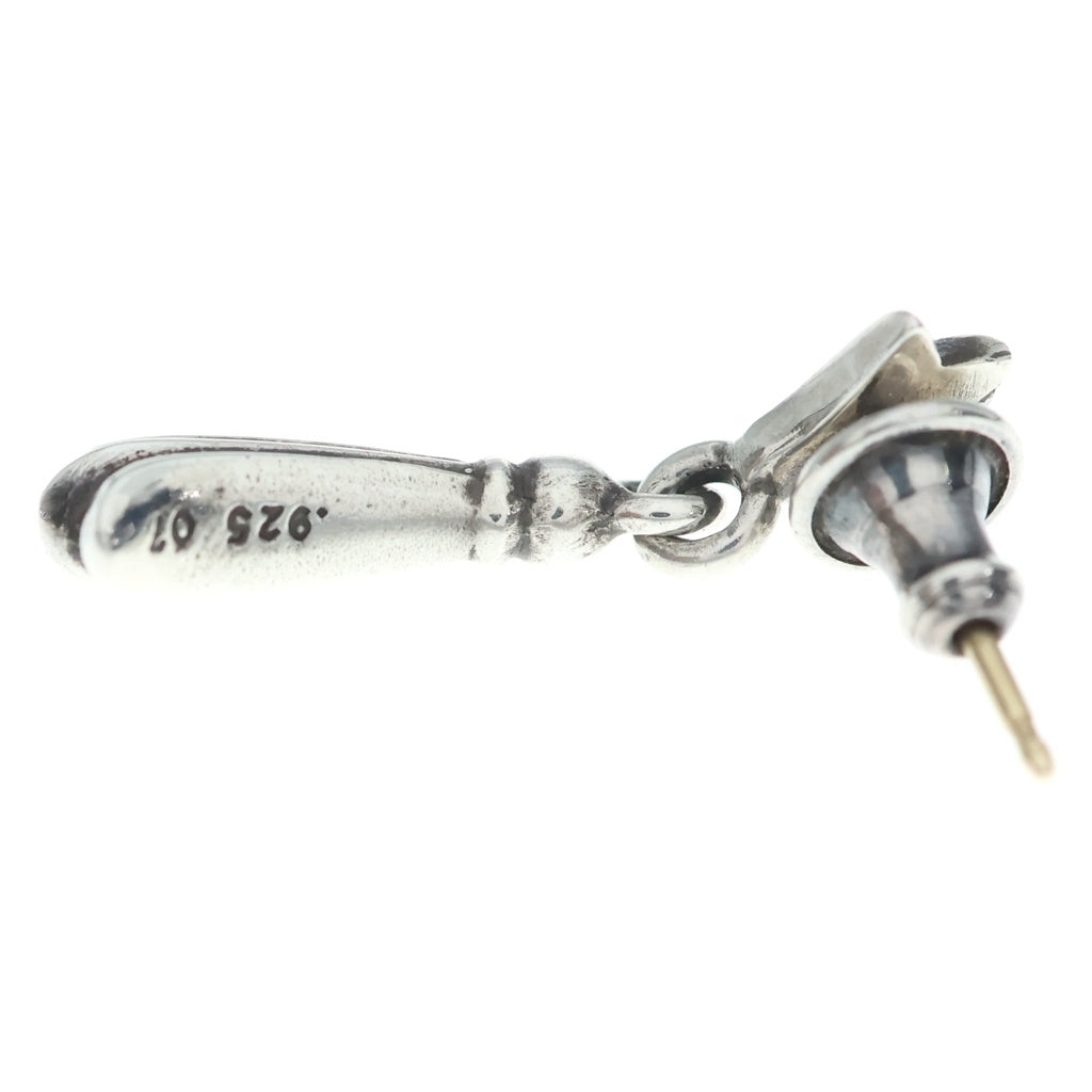 CHROME HEARTS(クロムハーツ) CRSSTAL DRP クロステイル ドロップピアス シルバー