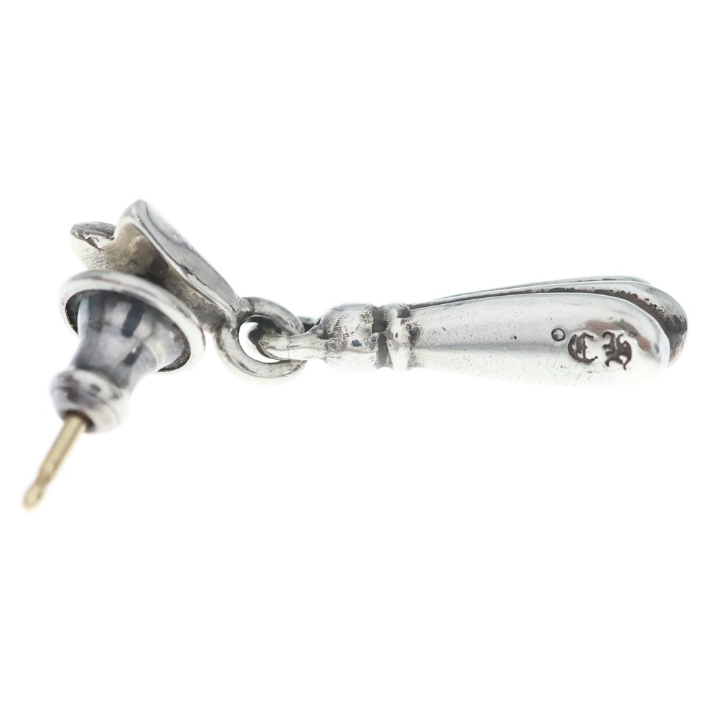 CHROME HEARTS(クロムハーツ) CRSSTAL DRP クロステイル ドロップピアス シルバー