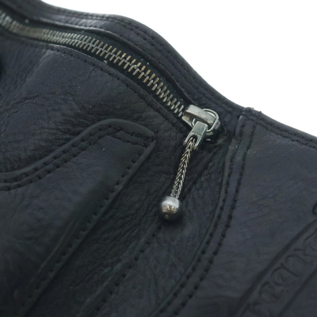 CHROME HEARTS(クロムハーツ) 3FOLD 3フォールド クロスボールボタン レザーウォレット 財布 ブラック
