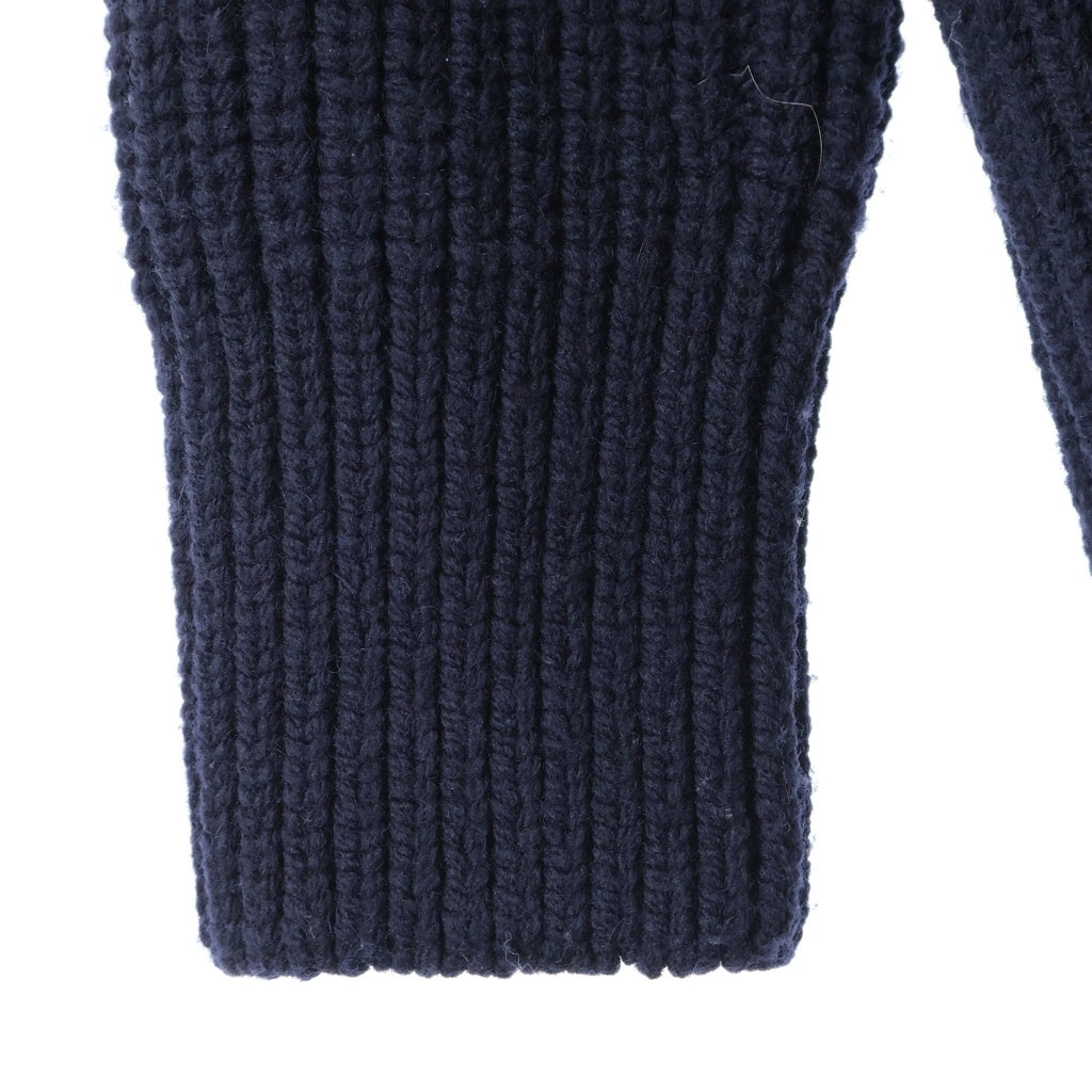 DRIES VAN NOTEN(ドリスヴァンノッテン) 24AW M.K.SWEATER ウールサイドジップタートルネック長袖ニットセーター ネイビー 242-021232-9706-509