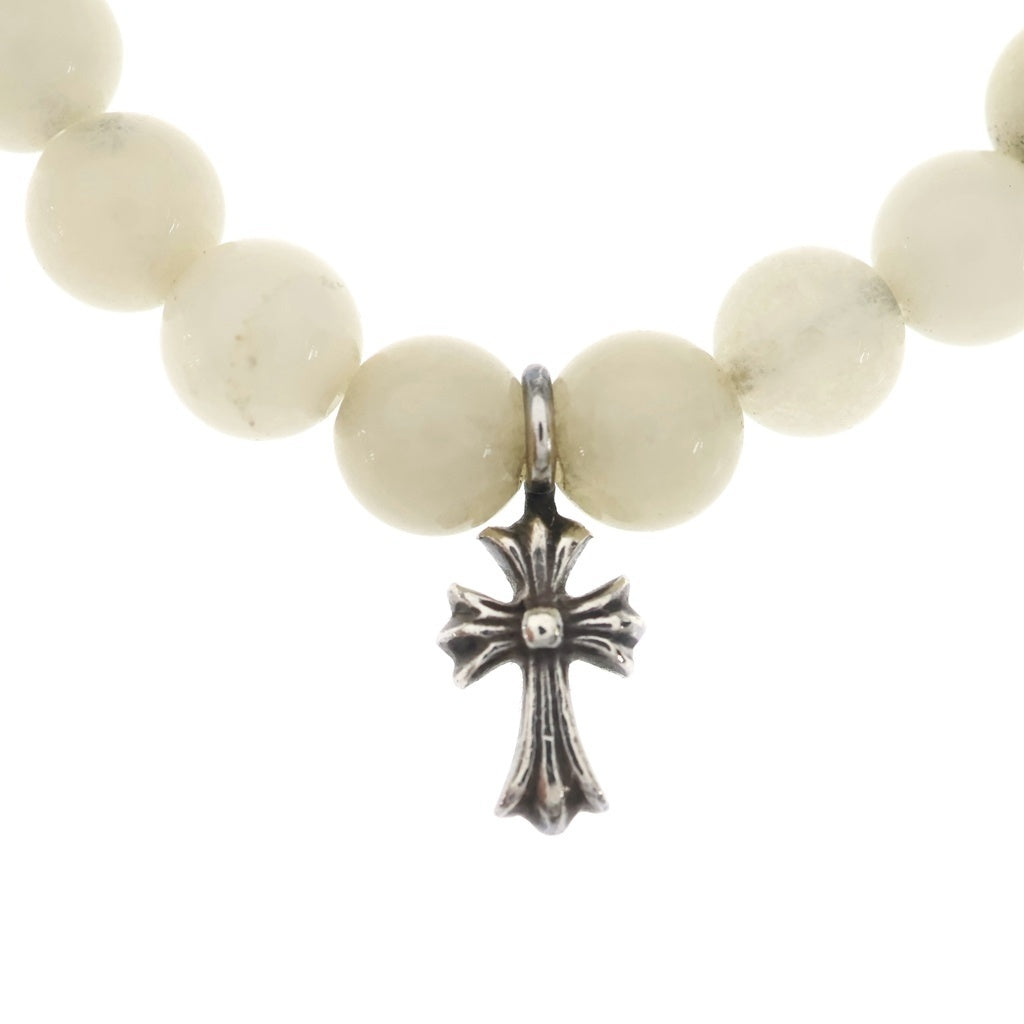 CHROME HEARTS(クロムハーツ) 6mm BEAD CRS ビーズ クロス ブレスレット シルバー/ホワイト