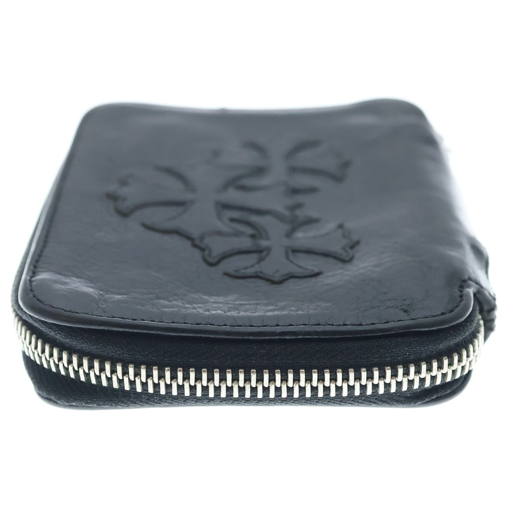 CHROME HEARTS(クロムハーツ) BABY BANK ROBBER 3セメタリー レザー ベイビーウォレット ブラック