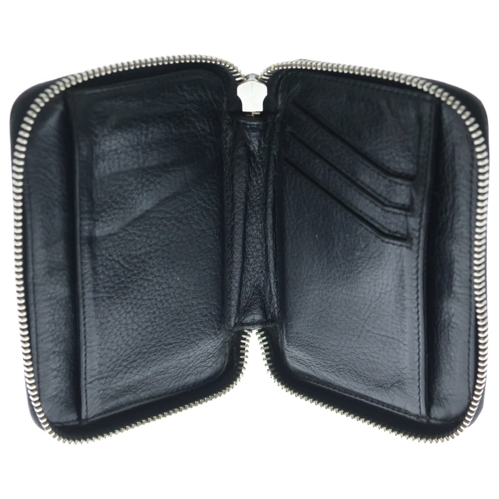 CHROME HEARTS(クロムハーツ) BABY BANK ROBBER 3セメタリー レザー ベイビーウォレット ブラック