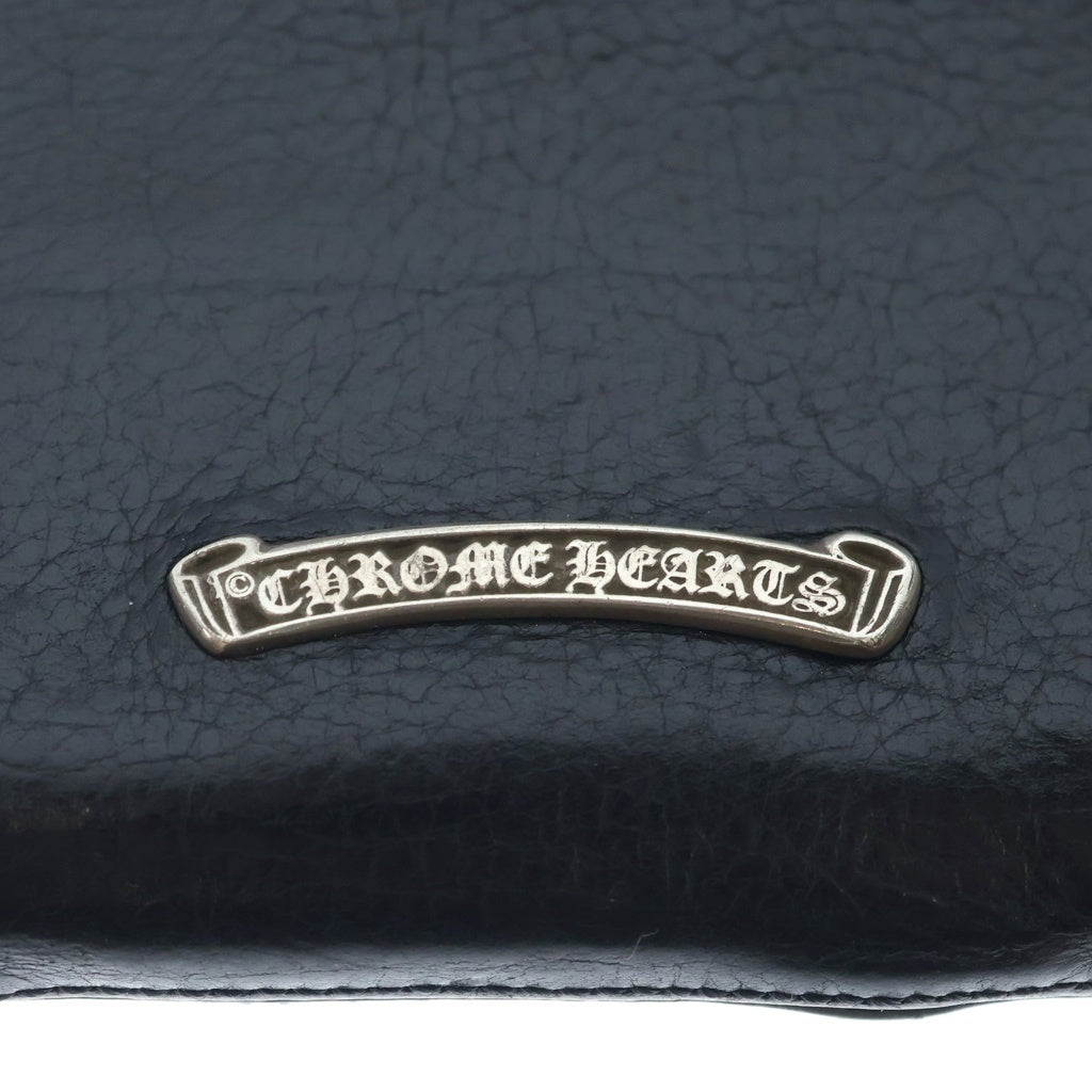 CHROME HEARTS(クロムハーツ) BABY BANK ROBBER 3セメタリー レザー ベイビーウォレット ブラック