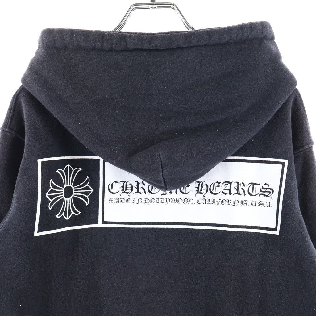 CHROME HEARTS(クロムハーツ) CH PLUS ZIP Hoodie CHプラス 裏地サーマル ダガージップ スウェットパーカー ブラック