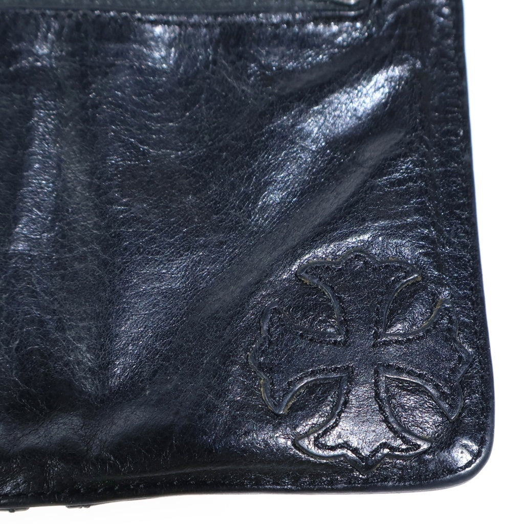 CHROME HEARTS(クロムハーツ) CHプラスパッチ レザーコインケース ブラック