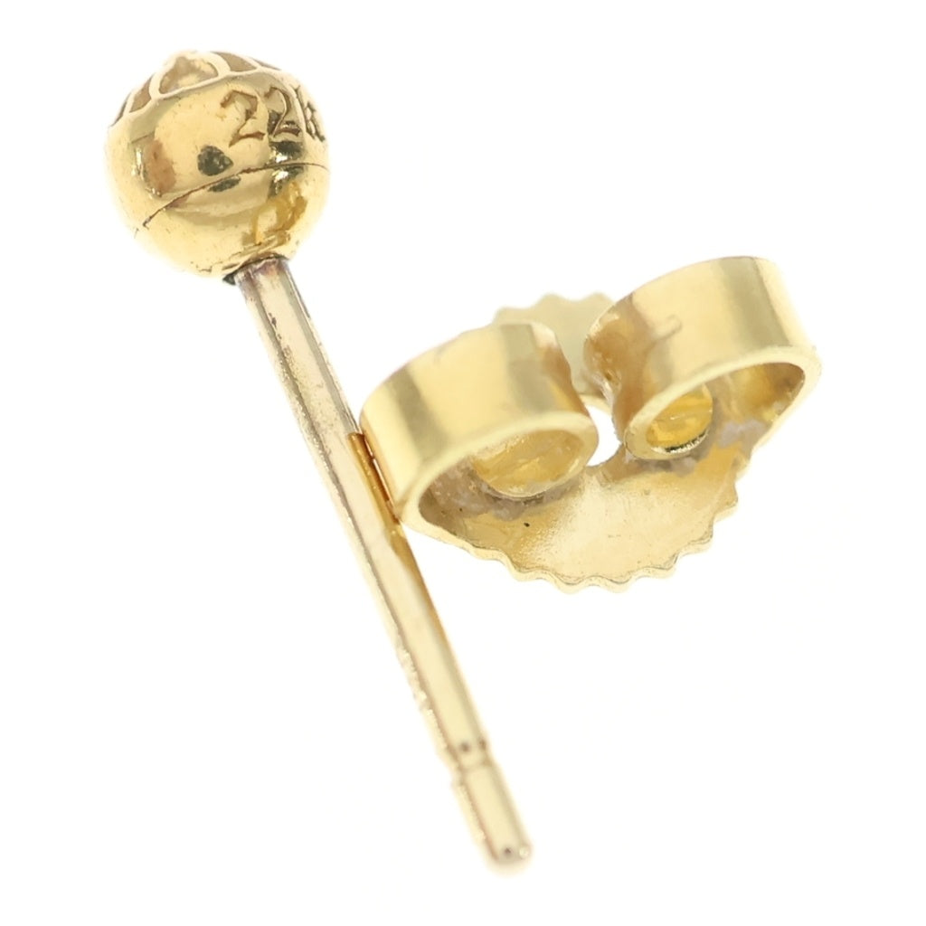 CHROME HEARTS(クロムハーツ) 22K STUD CRS BALL MINI ミニクロスボールスタッド ピアス ゴールド