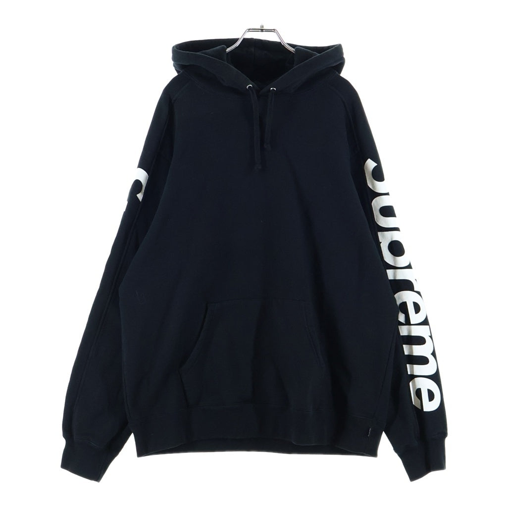 SUPREME(シュプリーム) Sideline Hoooded サイドライン ロゴ パーカー ブラック