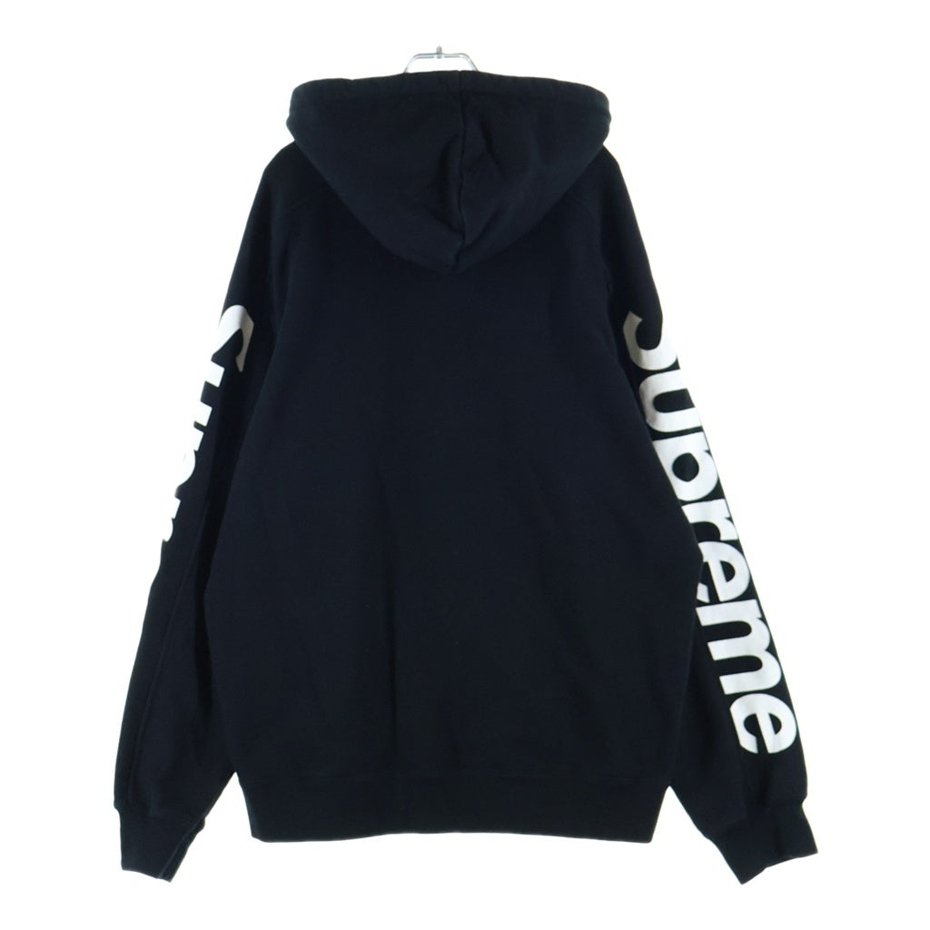 SUPREME(シュプリーム) Sideline Hoooded サイドライン ロゴ パーカー ブラック