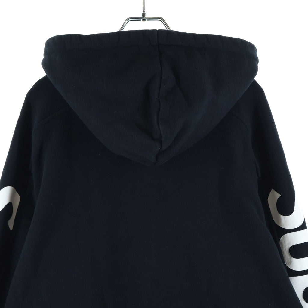 SUPREME(シュプリーム) Sideline Hoooded サイドライン ロゴ パーカー ブラック