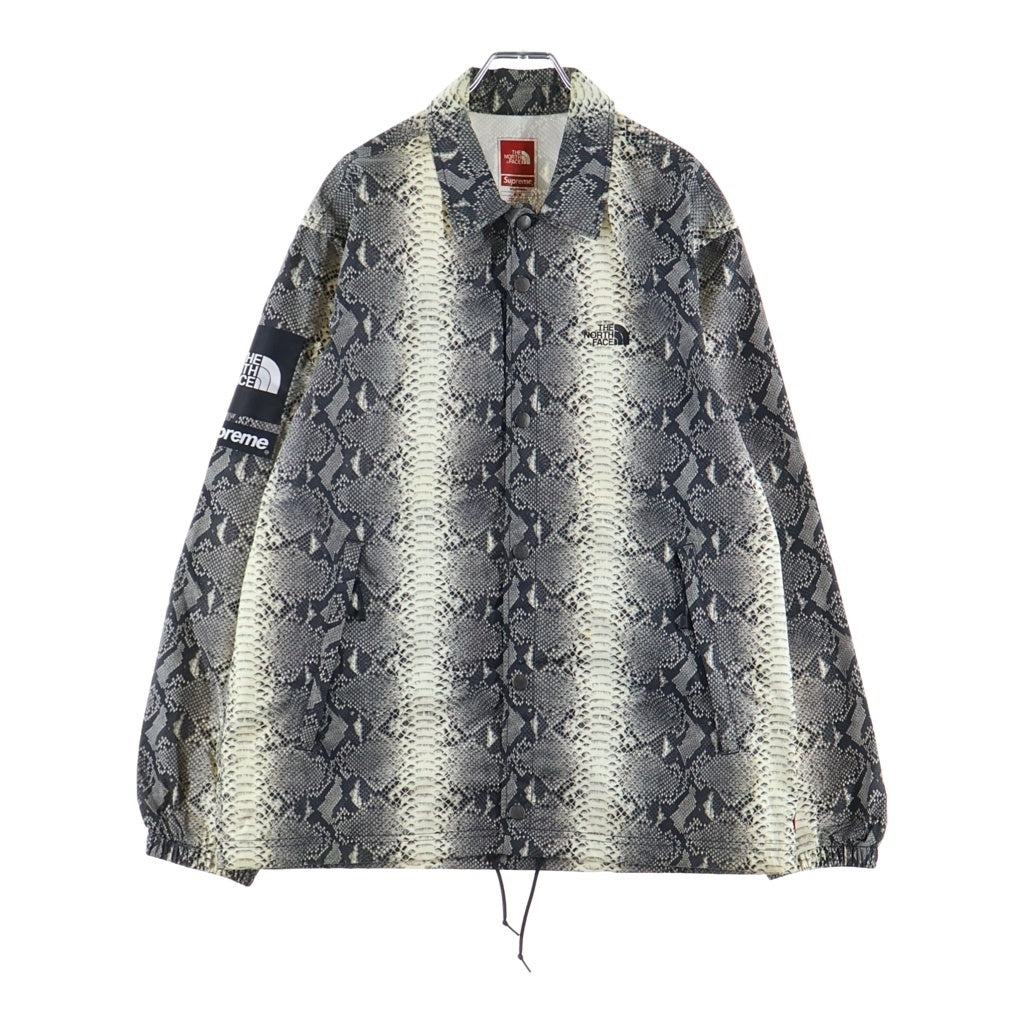 SUPREME(シュプリーム) ×THE NORTH FACE Snakeskin Taped Seam Coaches Jacket ザ ノースフェイス ナイロン スネークスキン テープド シーム 長袖コーチジャケット グレー NP11803I