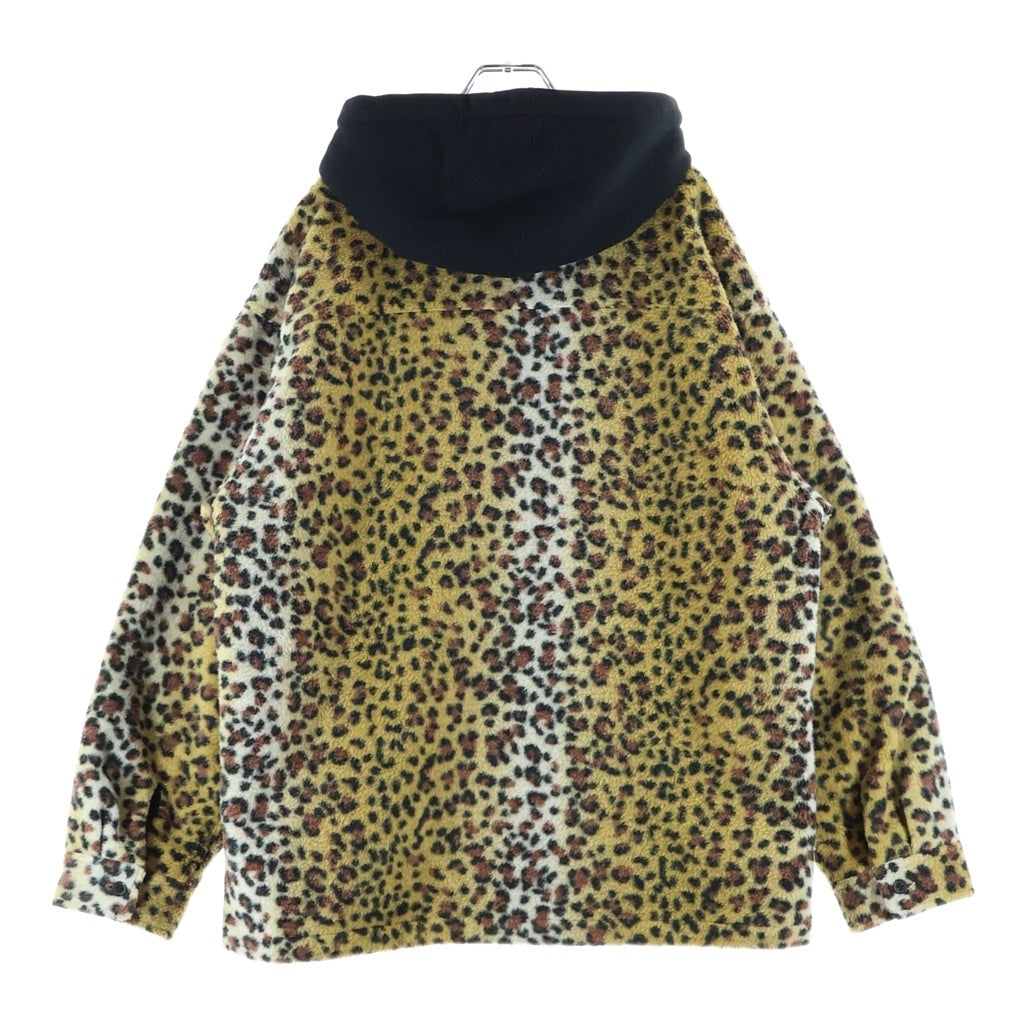 SUPREME(シュプリーム) 23AW Fleece Zip Up Hooded Shirt Leopard ボアジャケット レオパード イエロー