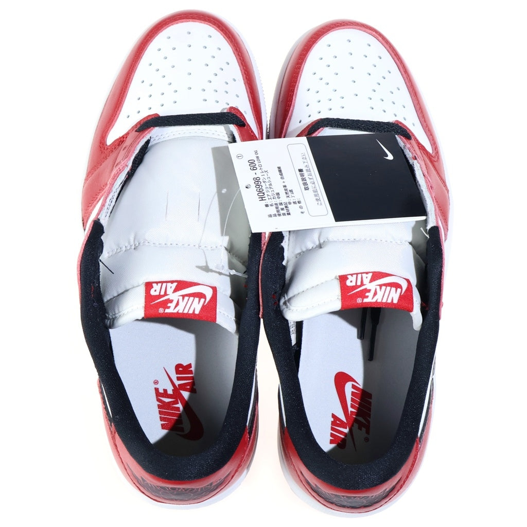 NIKE(ナイキ) Air Jordan 1 Retro Low Chicago エアジョーダン1 レトロ ロー OG シカゴ ローカットスニーカー US8.5/26.5cm レッド HQ6998-600