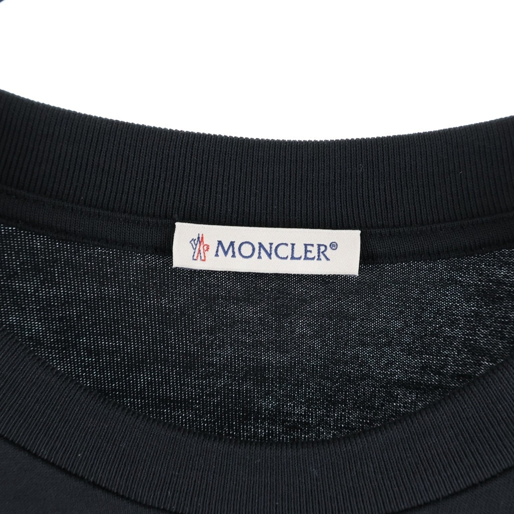MONCLER(モンクレール) グラフィックロゴプリント クルーネック長袖Tシャツカットソー ブラック K20918D00016 89AZ9