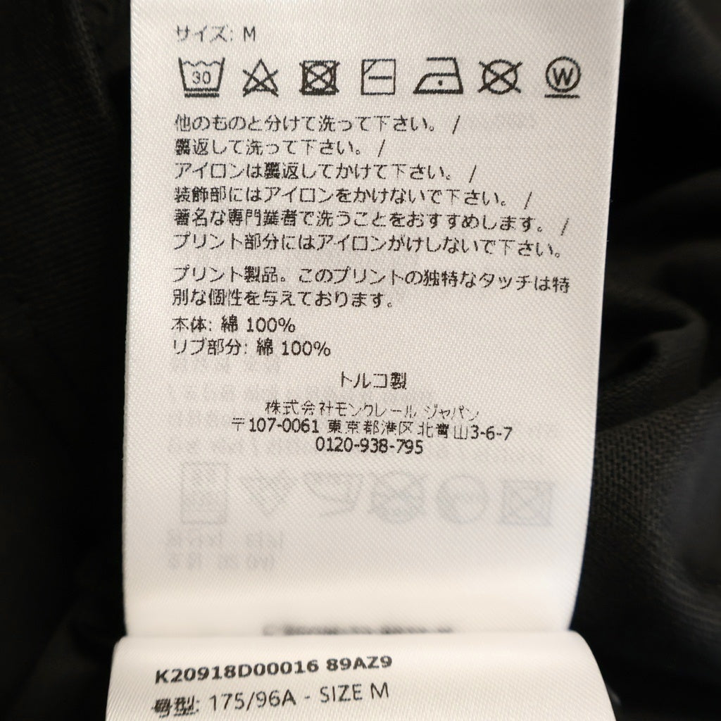 MONCLER(モンクレール) グラフィックロゴプリント クルーネック長袖Tシャツカットソー ブラック K20918D00016 89AZ9
