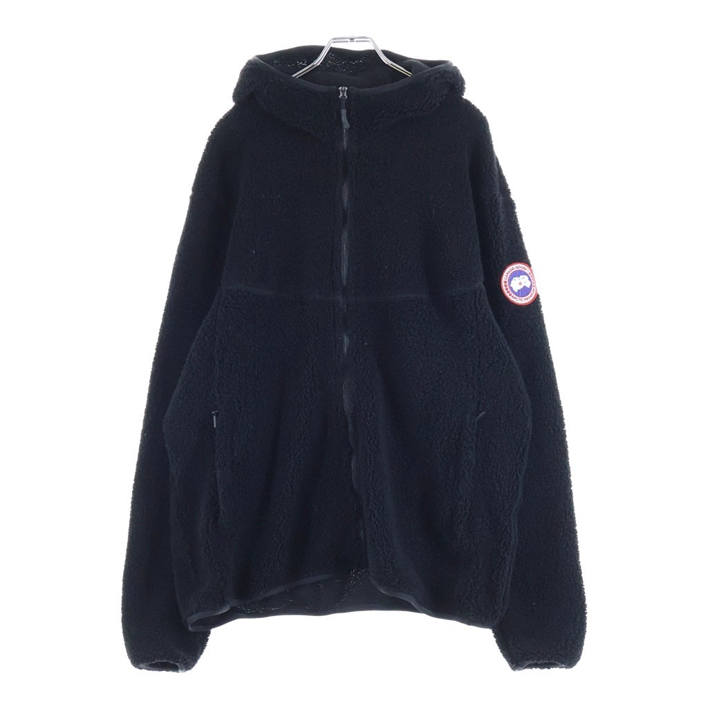 CANADA GOOSE(カナダグース) Medina Hoodie ショルダーワッペン メディナ フーディー フリースジャケット ブラック 6997M