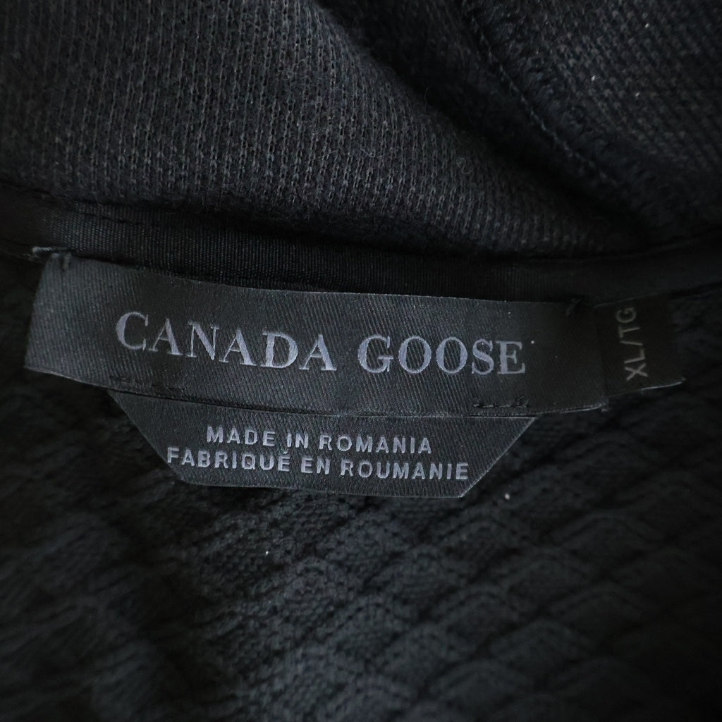 CANADA GOOSE(カナダグース) Medina Hoodie ショルダーワッペン メディナ フーディー フリースジャケット ブラック 6997M