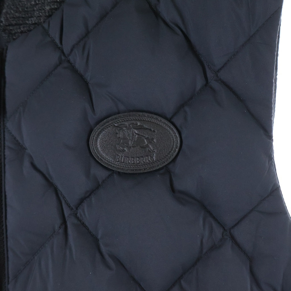 BURBERRY(バーバリー) チェックステッチ ナイロン デボンサイド ジップアップダウンベスト レディース ブラック 81213691