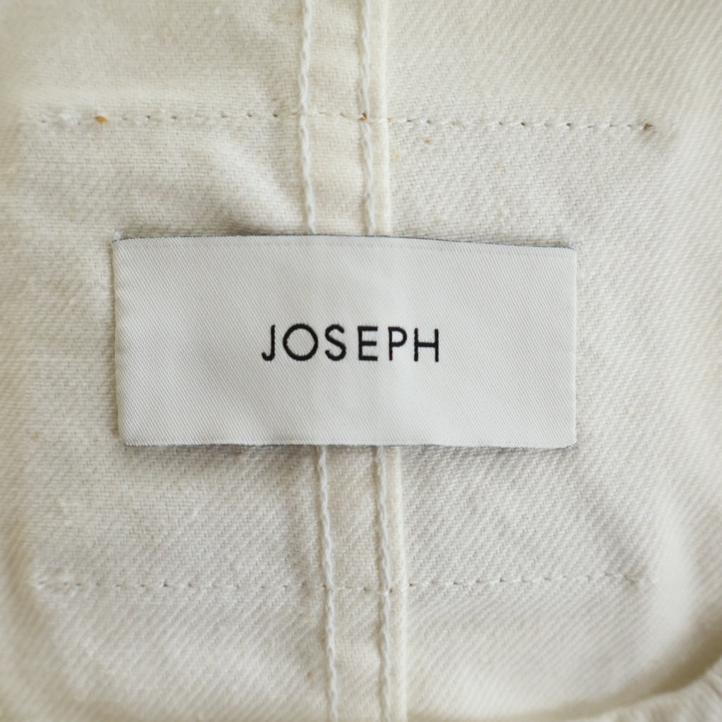 JOSEPH(ジョセフ) デニムストレッチ ベルト付き ノースリーブジャケット レディース ホワイト JF009868